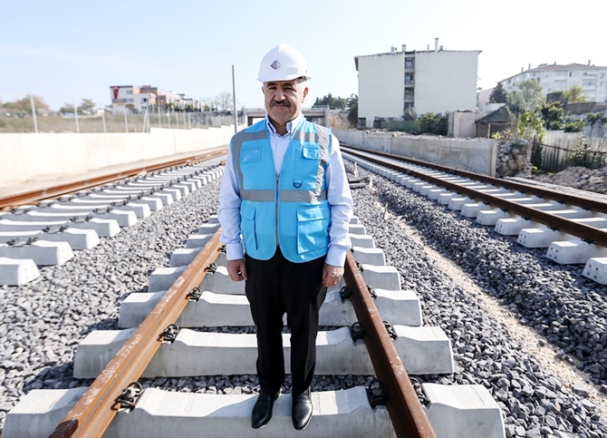 Ahmet Arslan, Gebze-Halkalı Banliyö Hattı'nı inceledi galerisi resim 11