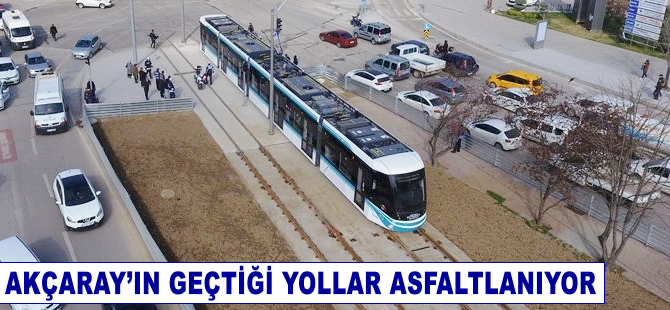 Akçaray’ın geçtiği yollar asfaltlanıyor