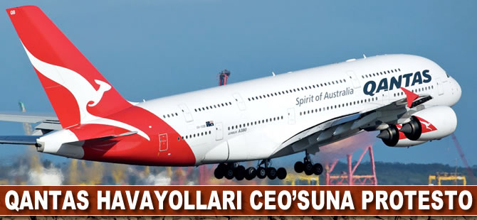Qantas Havayolu CEO'suna protesto