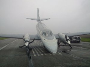 ABD'de hava ambulansı piste düştü