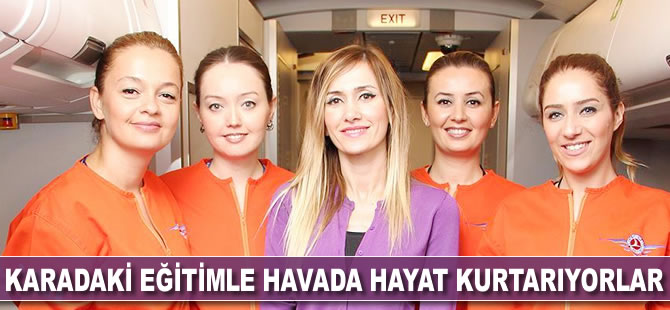 Karadaki eğitimle, havada hayat kurtarıyorlar