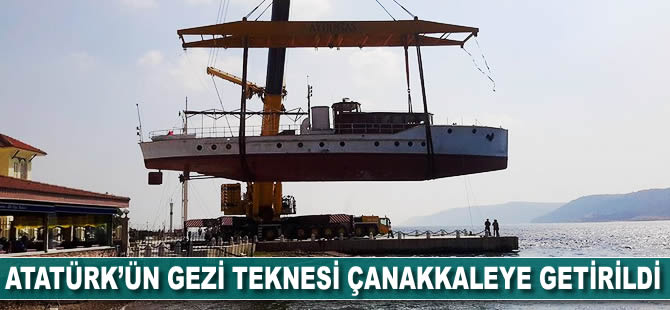 Atatürk'ün gezi teknesi Çanakkale'ye getirildi