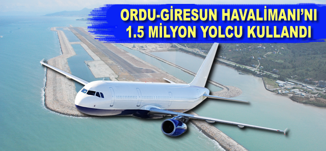 Denizdeki havalimanını 1,5 milyon yolcu kullandı