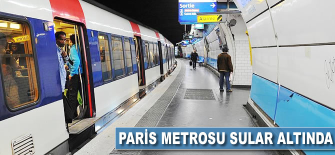 Paris metrosu sular altında