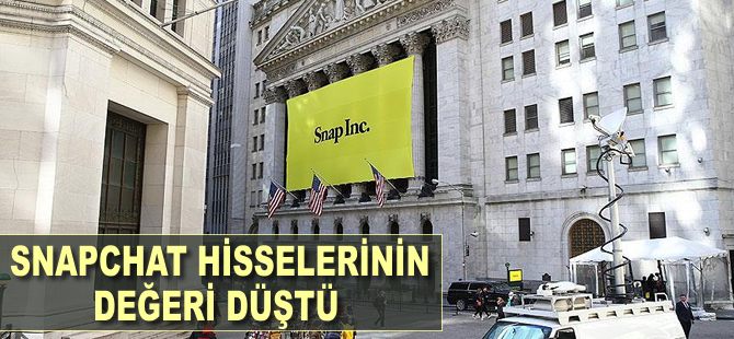 Snapchat hisseleri ilk halka arz fiyatının altına düştü