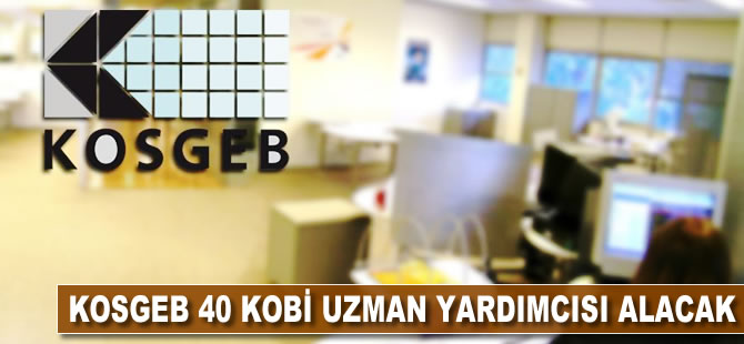 KOSGEB 40 KOBİ uzman yardımcısı alacak