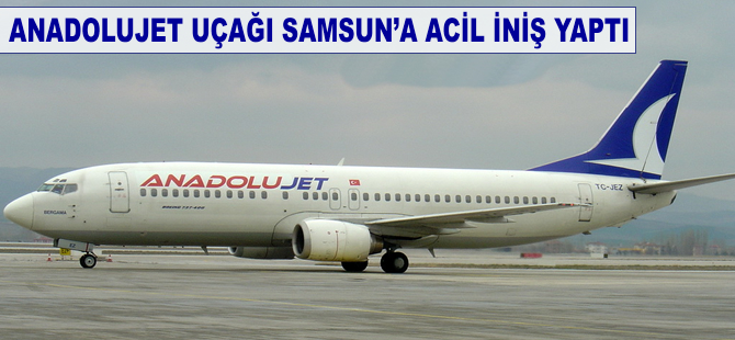 Anadolujet uçağı acil iniş yaptı