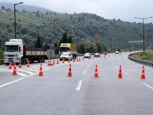 Abant-Kaynaşlı otoyolu bakım için ulaşıma kapandı