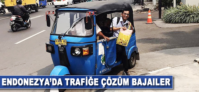 Endonezya’da trafiğe çözüm 'bajai'ler