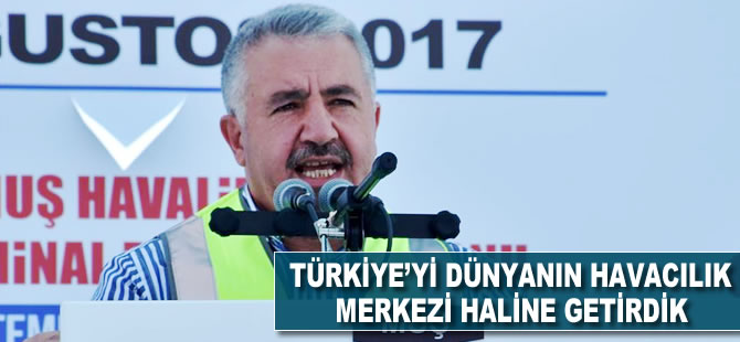 Ahmet Arslan: Türkiye'yi dünyanın havacılık merkezi haline getirdik
