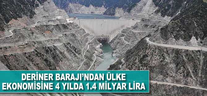 Deriner Barajı'ndan ülke ekonomisine 4 yılda 1,4 milyar lira