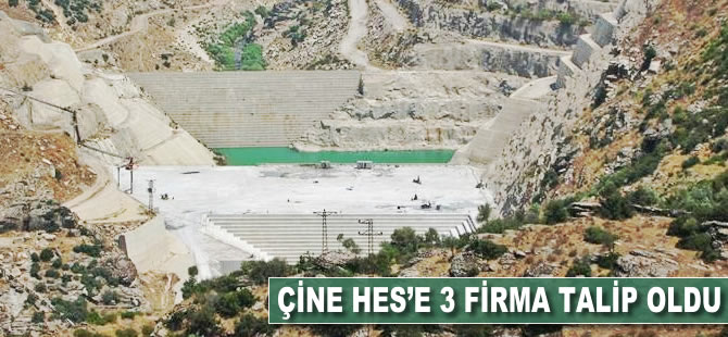 'Çine HES'e 3 firma talip oldu