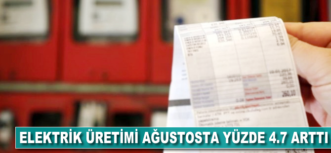 Elektrik tüketimi ağustosta yüzde 4,7 arttı
