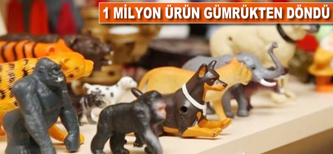 1 milyon ürün gümrükten döndü