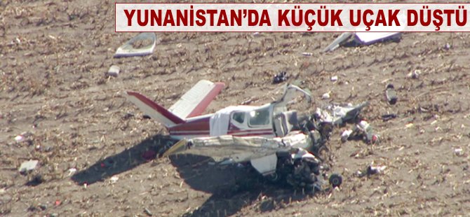 Yunanistan'da küçük uçak düştü
