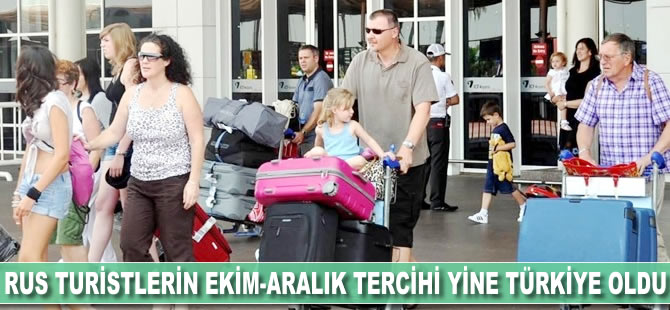 Rus turistlerin ekim-aralık tercihi yine Türkiye oldu