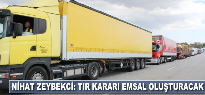 Nihat Zeybekci: TIR kararı emsal oluşturacaktır