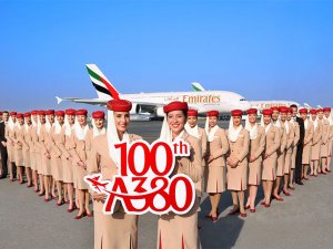 Emirates 100'üncü A380'i teslim aldı