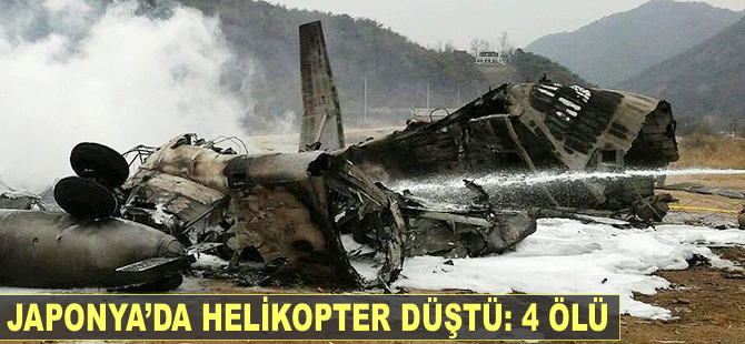 Japonya'da helikopter düştü: 4 ölü