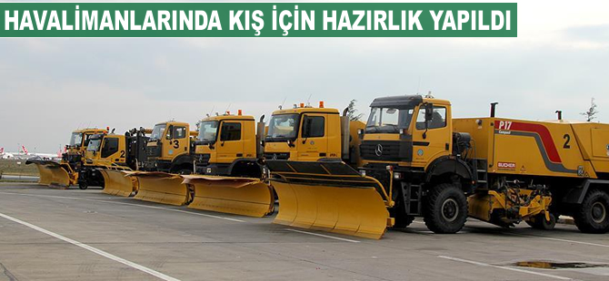 Havalimanları karla mücadeleye hazır