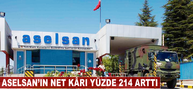 ASELSAN'ın 9 aylık net kârı yüzde 214 arttı