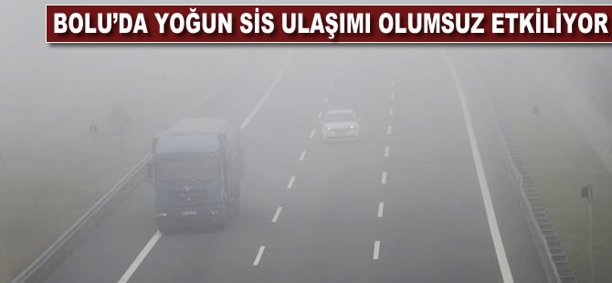 Bolu'da yoğun sis ulaşımı olumsuz etkiliyor