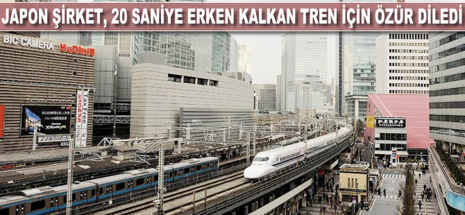 Japonya'da 20 saniye erken kalkan tren için özür