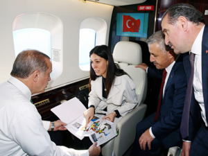 Recep Tayyip Erdoğan Rize'yi helikopterle havadan denetledi
