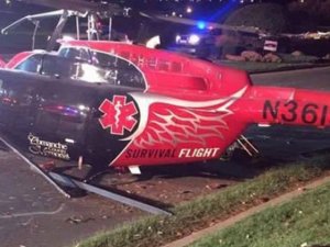ABD'de ambulans helikopteri düştü: 3 ölü