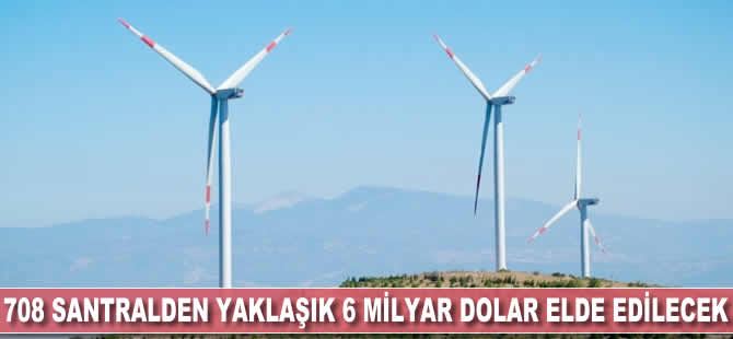 708 santralden yaklaşık 6 milyar dolar elde edilecek