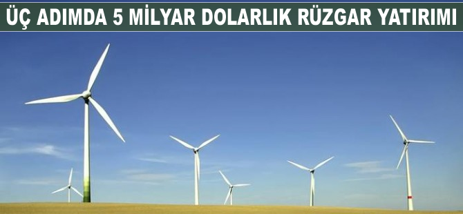 Üç adımda 5 milyar dolarlık rüzgar yatırımı