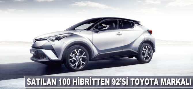 Satılan 100 hibritten 92'si Toyota markalı