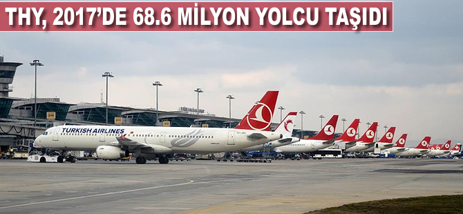 THY, 2017'de 68.6 milyon yolcu taşıdı