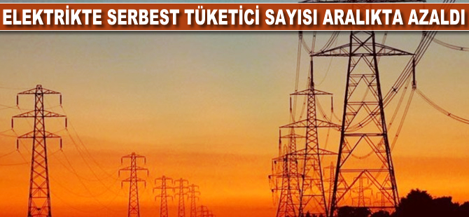 Elektrikte serbest tüketici sayısı aralıkta azaldı