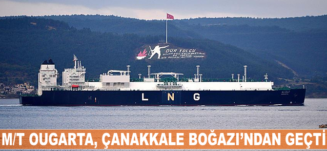 M/T Ougarta Çanakkale Boğazı'ndan geçti