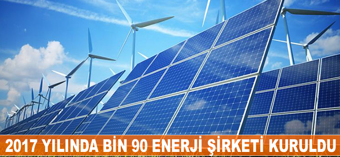 2017 yılında bin 90 enerji şirketi kuruldu