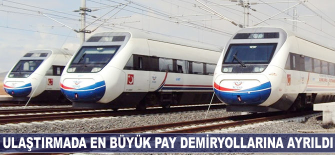 Ulaştırmada en büyük pay, demiryollarına ayrıldı