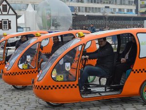 Lüleburgaz'ın bisiklet taksileri yoğun ilgi görüyor