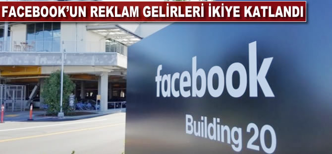 Facebook'un reklam gelirleri ikiye katlandı
