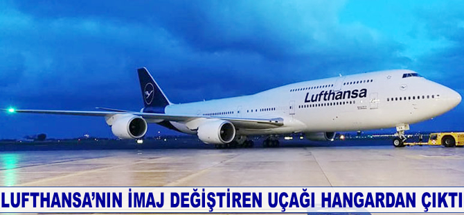 Lufthansa, yeni boyanan uçağını hangardan çıkardı