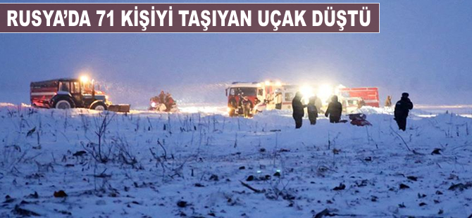 Rusya'da 71 kişiyi taşıyan yolcu uçağı düştü