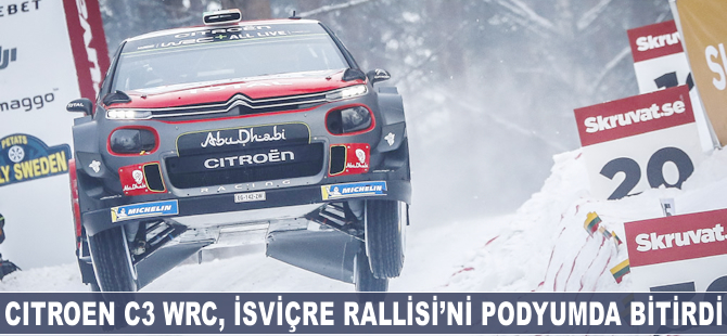Citroen C3 WRC İsveç Rallisi’ni podyumda bitirdi