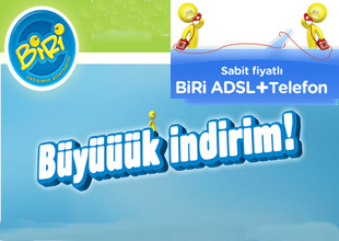 BiRi ADSL'den bir ilk ADSL ve telefon