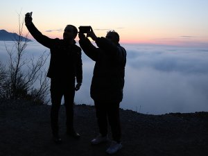 Artvin'de bulutlar üzerinde yolculuk