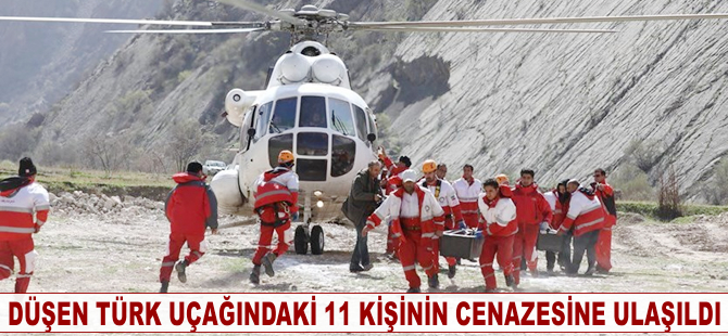 İran'da düşen Türk uçağında hayatını kaybeden 11 kişinin naaşına ulaşıldı