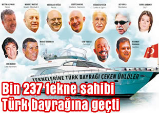 Vergi sıfırlandı yatlara Türk bayrağı çekildi