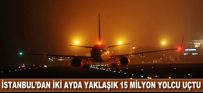 İstanbul'dan 2 ayda yaklaşık 15 milyon yolcu uçtu