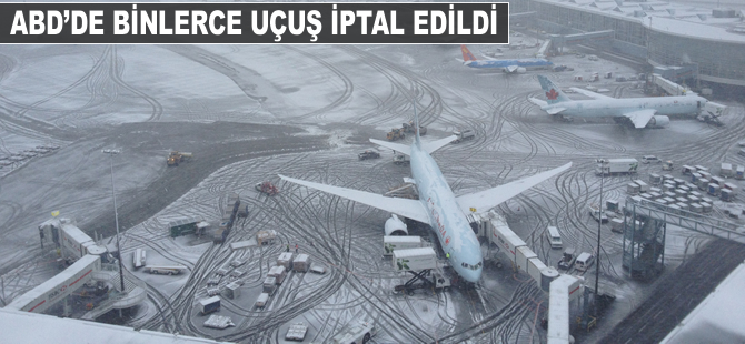 ABD'de kar fırtınası nedeniyle binlerce uçuş iptal edildi