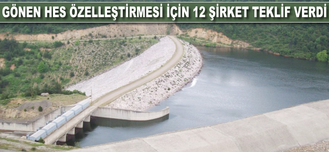 Gönen HES özelleştirmesine 12 şirket teklif verdi