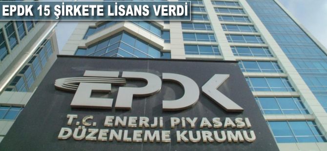 EPDK 15 şirkete lisans verdi